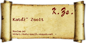 Kató Zsolt névjegykártya